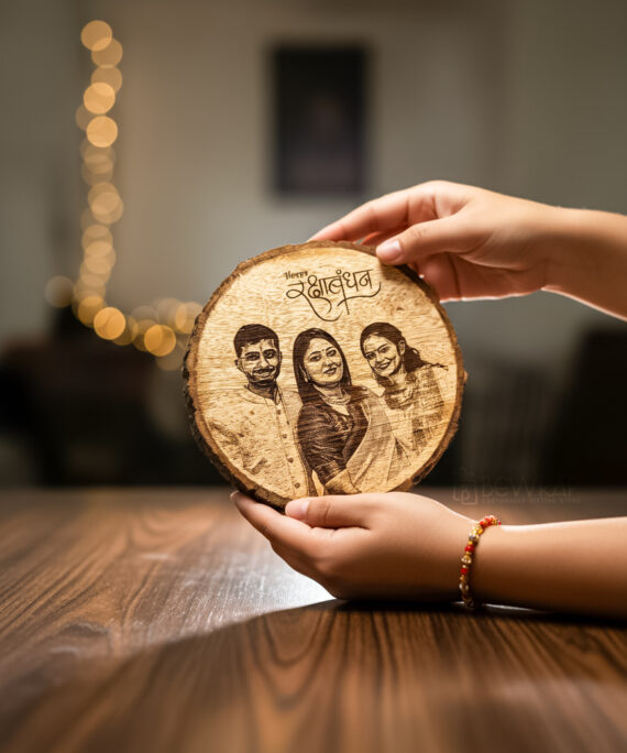 Round Mango Wooden Engrave Plaque
